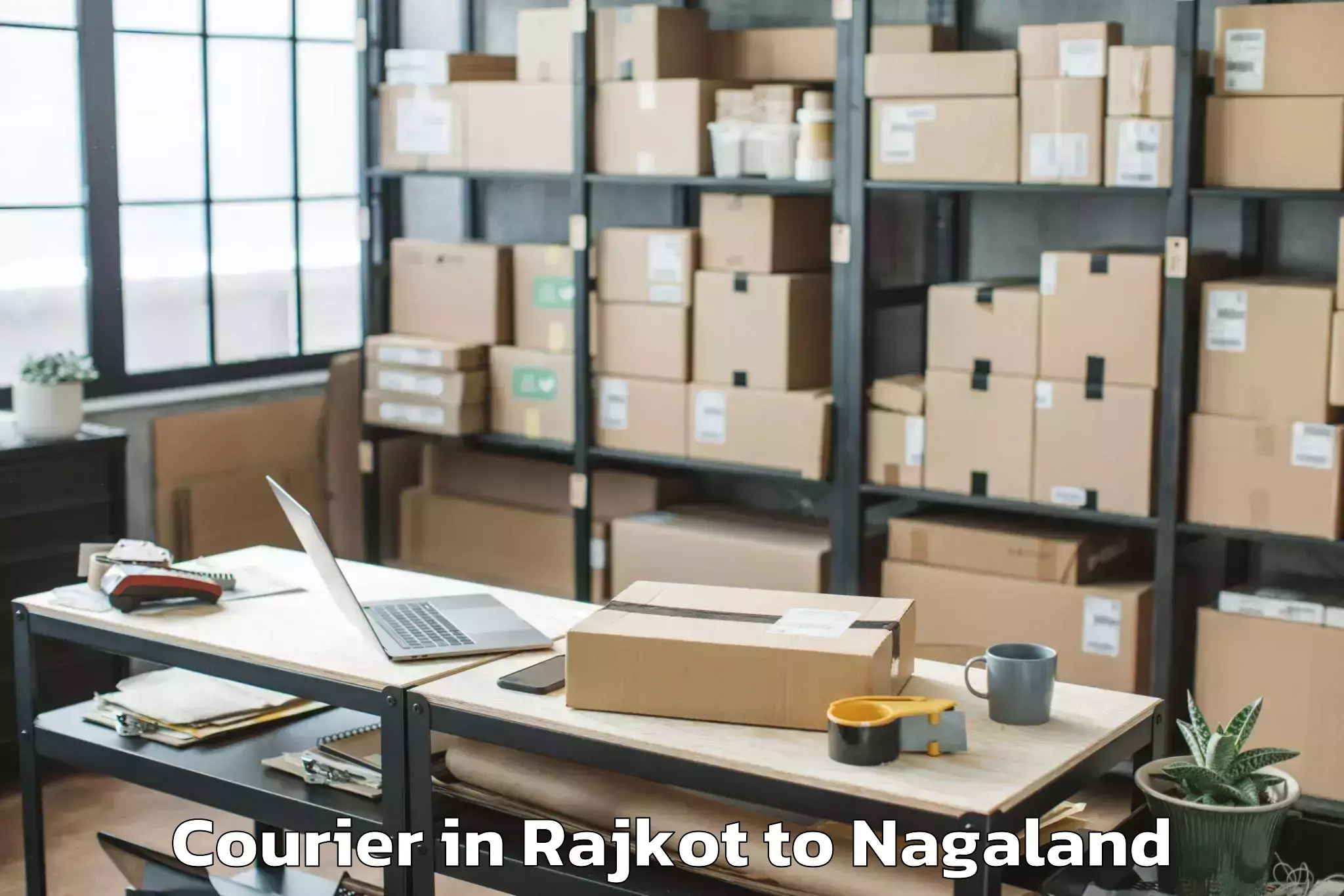 Get Rajkot to Akuluto Courier